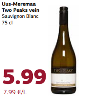 Allahindlus - Uus-Meremaa Two Peaks vein Sauvignon Blanc 75 cl