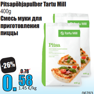 Allahindlus - Pitsapõhjapulber Tartu Mill 400g