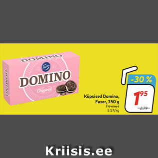 Allahindlus - Küpsised Domino, Fazer, 350 g