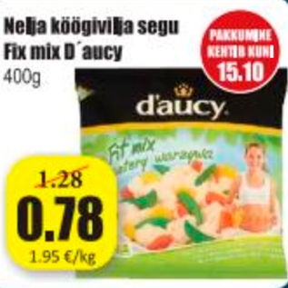 Allahindlus - Nelja köögivilja segu Fit mix D´aucy 400 g