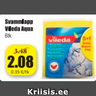 Allahindlus - Svammlapp Vileda Aqua 6 tk