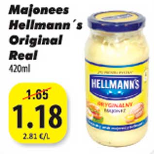 Allahindlus - Majoonees Hellmann"s Original Real 420 ml