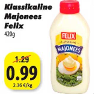 Allahindlus - Klassikaline Majonees Felix 420 g