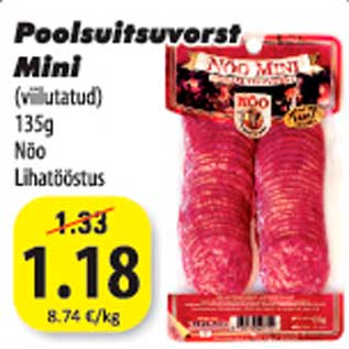 Allahindlus - Poolsuitsuvorst Mini (viilutatud) 135g