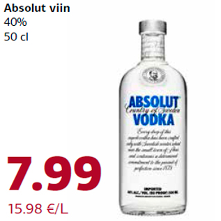 Allahindlus - Absolut viin