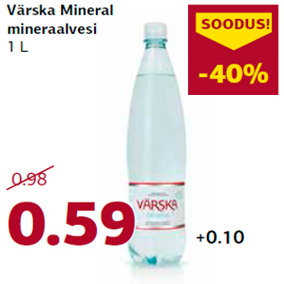 Allahindlus - Värska Mineral mineraalvesi 1 L