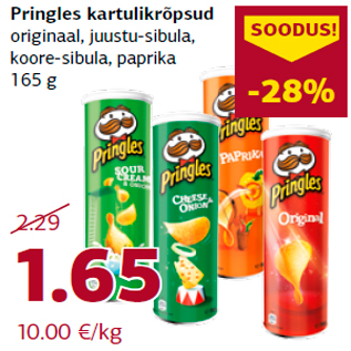 Allahindlus - Pringles kartulikrõpsud