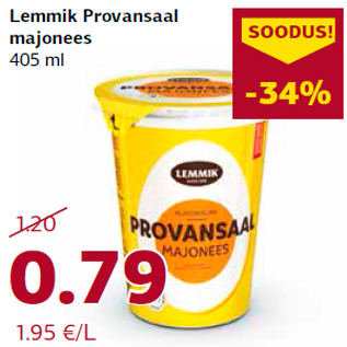 Allahindlus - Lemmik Provansaal majonees 405 ml