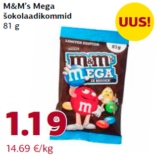 Allahindlus - M&M’s Mega šokolaadikommid 81 g