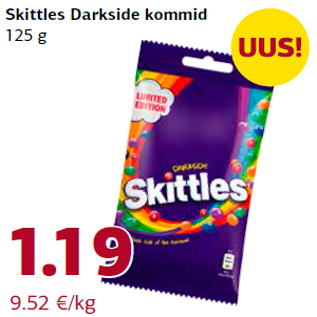 Allahindlus - Skittles Darkside kommid 125 g