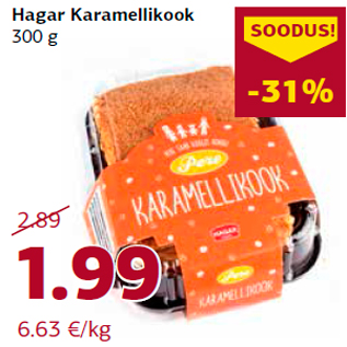 Allahindlus - Hagar Karamellikook 300 g