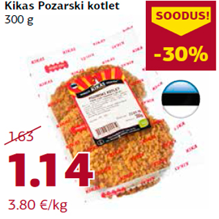 Allahindlus - Kikas Pozarski kotlet 300 g