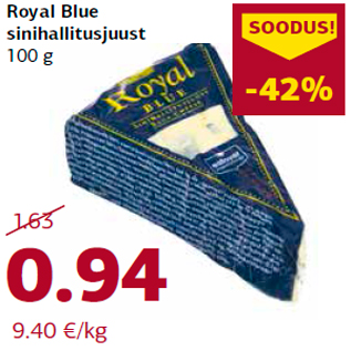 Allahindlus - Royal Blue sinihallitusjuust 100 g