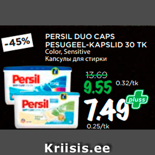 Allahindlus - PERSIL DUO CAPS PESUGEEL-KAPSLID 30 TK