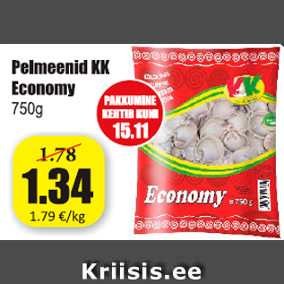 Allahindlus - Pelmeenid KK Economy 750 g