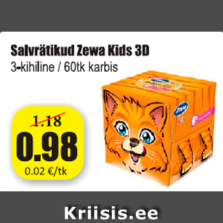 Allahindlus - Salvrätikud Zewa Kids 3D