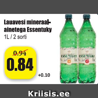 Allahindlus - Lauavesi mineraalainetega Essentuky