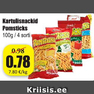 Allahindlus - Kartulisnackid Pomsticks