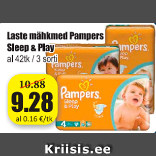 Allahindlus - Laste mähkmed Pampers Sleep & Play