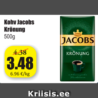 Allahindlus - Kohv Jacobs Krönung 500 g