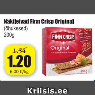 Allahindlus - Näkileivad Finn Crips Original