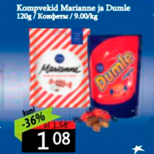 Allahindlus - Kompvekid Marianne ja Dumle 120 g