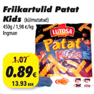 Allahindlus - Friikartulid Patat Kids Ingman