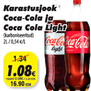 Allahindlus - Karstusjook Coca-Cola ja Coca-Cola Light 2L