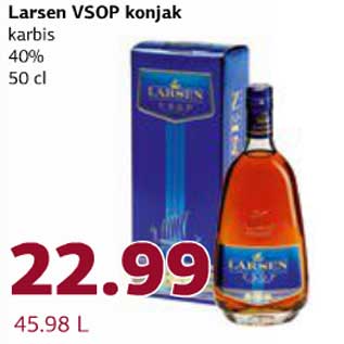 Allahindlus - Larsen VSOP konjak karbis 40%, 50 cl