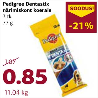 Allahindlus - Pedigree Dentastix närimiskont koerale 3 tk,77 g