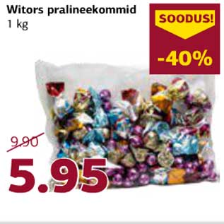 Allahindlus - Witors pralineekommid 1 kg