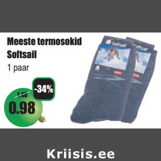 Allahindlus - Meeste termosokid Softsail 1 paar