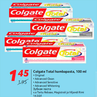 Allahindlus - Colgate Total hambapasta, 100 ml