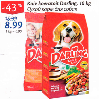 Allahindlus - Kuiv koeratoit Darling, 10 kg