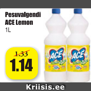 Allahindlus - Pesuvalgendi ACE Lemon 1 l