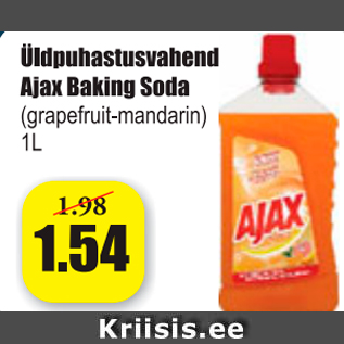 Allahindlus - Üldpuhastusvahend Ajax Baking Soda