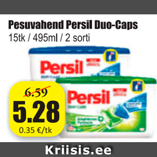 Allahindlus - Pesuvahend Persil Duo-Caps