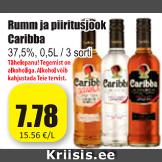 Allahindlus - Rumm ja piiritusjook Caribba