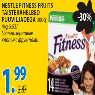 Allahindlus - Nestle Fitness fruits täisterahelbed puuviljadega