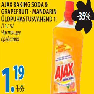 Allahindlus - Ajax baking soda & grapefruit-mandarin üldpuhastusvahend