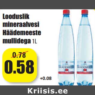 Allahindlus - Looduslik mineraalvesi Häädemeeste mullidega1L