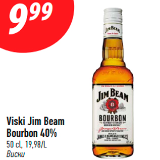 Allahindlus - Viski Jim Beam Bourbon 40%