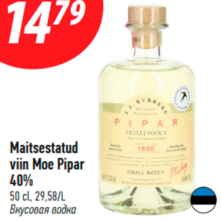 Allahindlus - Maitsestatud viin Moe Pipar 40%