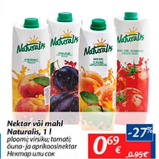 Allahindlus - Nektar või mahl Naturalis, 1 l