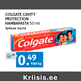 Allahindlus - COLGATE CAVITY PROTECTION HAMBAPASTA 50 m