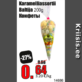 Allahindlus - Karamelliassortii Baltija 200g