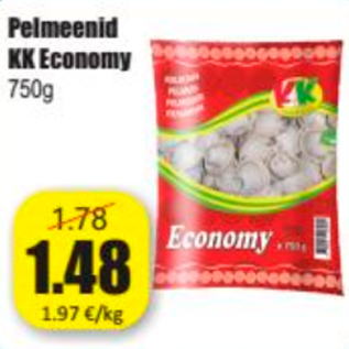 Allahindlus - Pelmeenid KK Economy 750 g