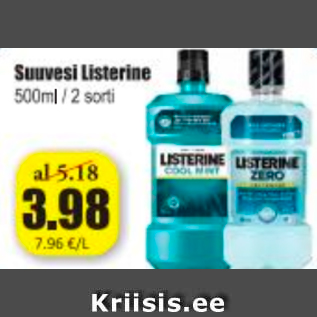 Allahindlus - Suuvesi Listerine