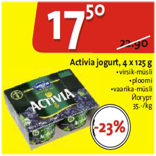 Allahindlus - Activia jogurt, 4 x 125 g