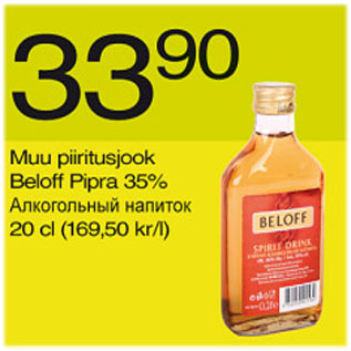 Allahindlus - Muu piiritusjook Beloff Pipra 35%